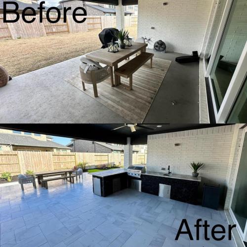 Outdoor Kitchen. Avalon at Friendswood Subdivision, Friendswood. 