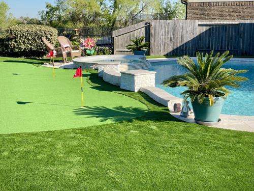 Artificial Grass, Magnolia Creek Subdivision, League City. 