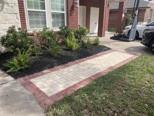 Paver Project, Walkway, paver border. Magnolia Creek, league city. 