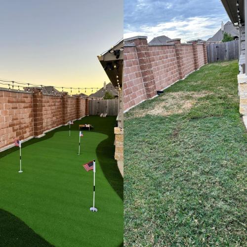 Turf design, putting green, backyard turf, rymar turf