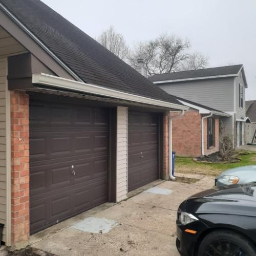 newly installed gutters on house in Friendswood