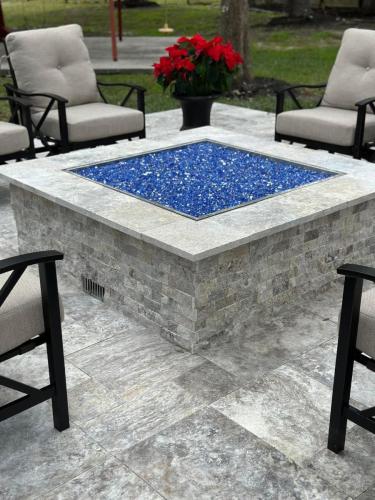 Firepit, outdoor seating