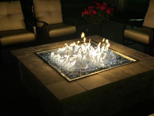 Firepit, outdoor seating