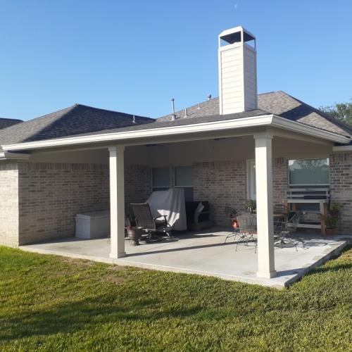 newly installed gutters on house in League City