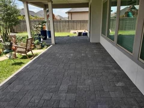 Pavers, back patio, paver project. Sterling Creek, Friendswood.