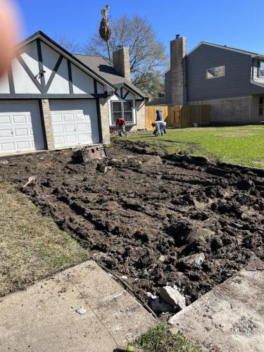 Driveway project, concrete 