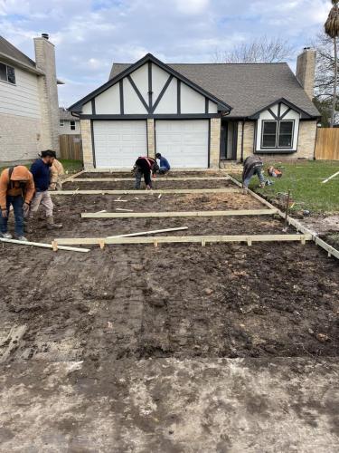 Driveway project, concrete 